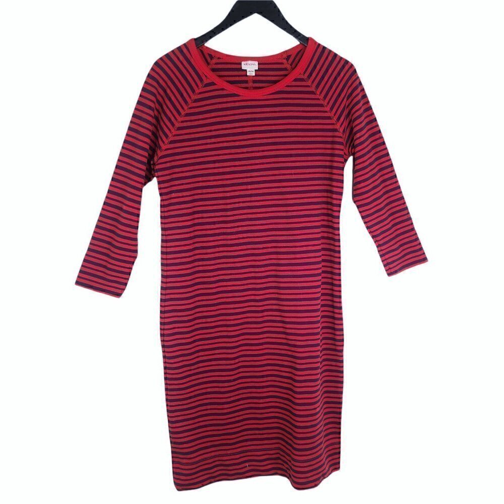 Merona Navy and Blue Striped Sweater Dress